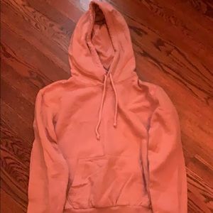 Pink hooded sweatshirt